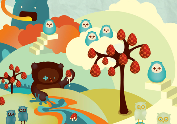 Pamela's illustration's detail.